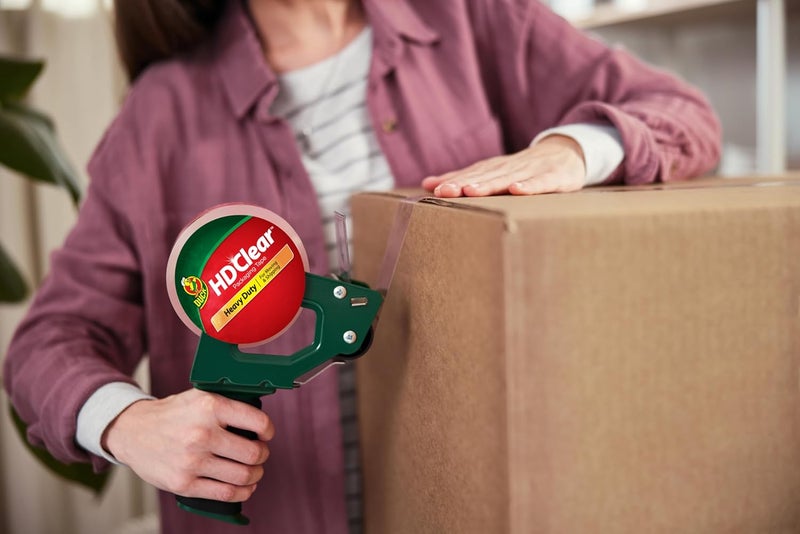 Duck Brand Handled Tape Gun with Clear Packing Tape, 1.88 Inch x 54.6 Yard (669332) - Image 3