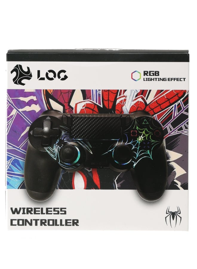 LOG Renewed - Wireless Controller For PlayStation 4 / 3 / PC /  Android / IOS - RGB Lighting Effect - Black - Image 5