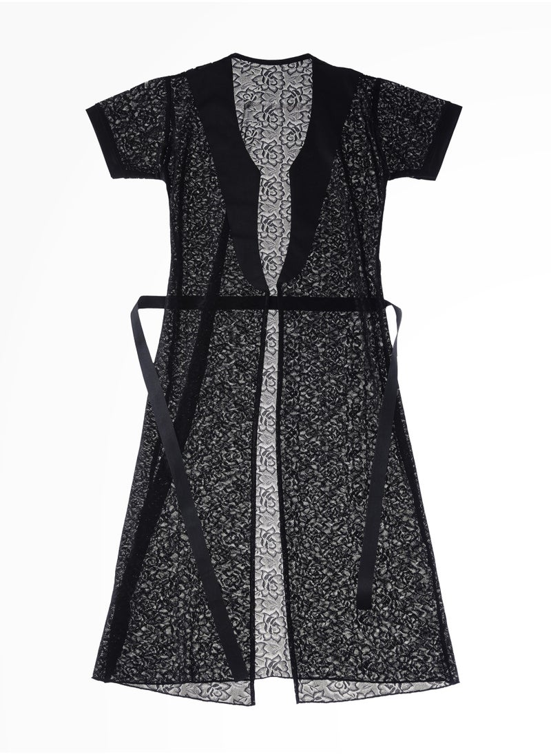 Lacy Dreams KNEE LENGTH ROBE  - Image 1