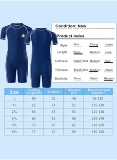 YUKE Summer New Children's Short sleeved one-piece swimsuit Outdoor Quick Drying Sun Protection Swimsuit Suitable for Boys and Girls Aged 3-15 (C)  - Image 5