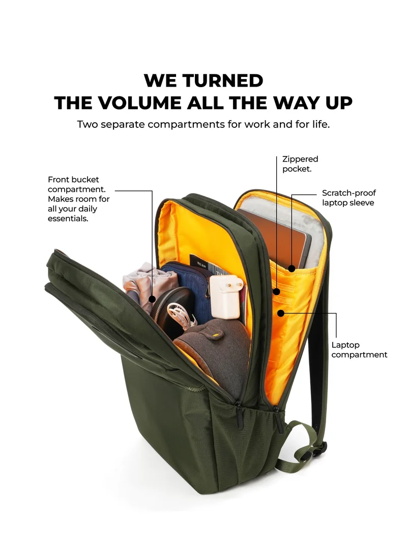 Mokobara The Kaleido Backpack, Water-Resistant 15.6" Laptop Bag with Luggage Sleeve for Work, Travel, and Daily Use - Suitable for Men and Women