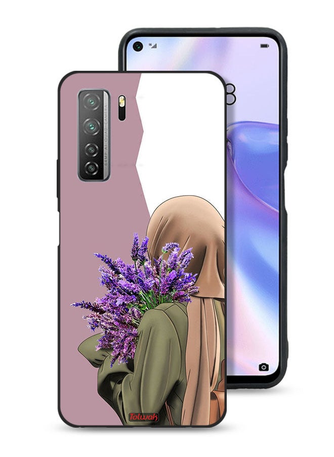 Tolwak Huawei nova 7 SE 5G Protective Case Cover Holding Flower  - Image 1