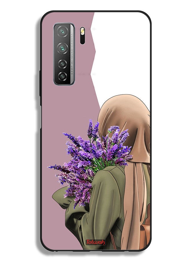 Tolwak Huawei nova 7 SE 5G Protective Case Cover Holding Flower  - Image 2