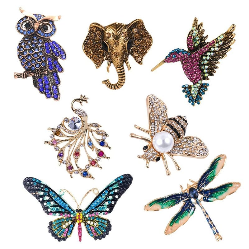 Bukela 7Pcs Women Brooches Bulk Set, Rhinestone Pin Crystal Vintage Brooch Retro Pin for Women Girls Mother's Day Gifts - Image 1