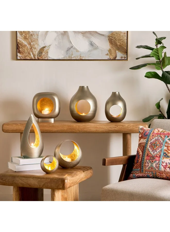 هوم بوكس Ibena Metal Pillar Candle Holder 33 x 33 x 25 cm