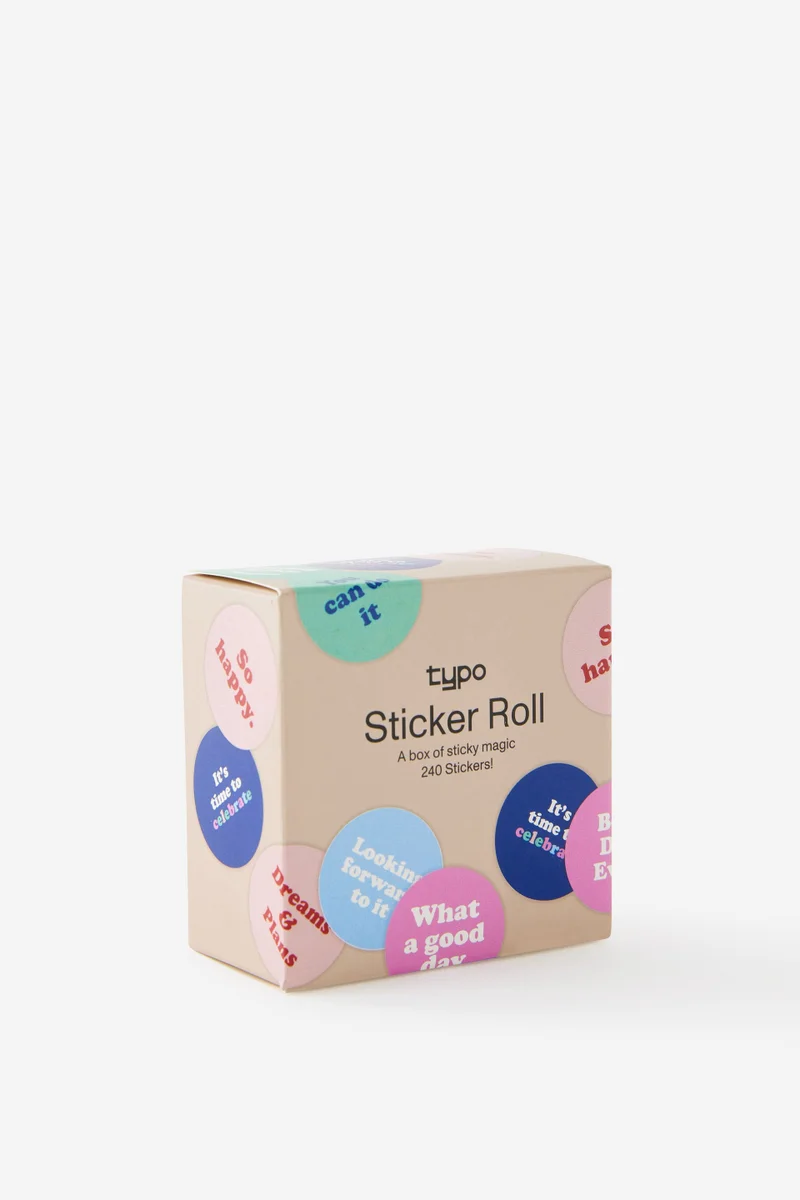 Typo ROLL OF STICKERS