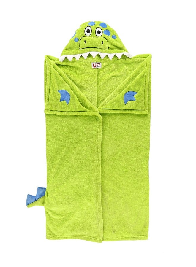 Lazy One Lazy One Wearable Hooded Blanket for Kids, Animal Hooded Blanket (Dinosaur) - Image 2