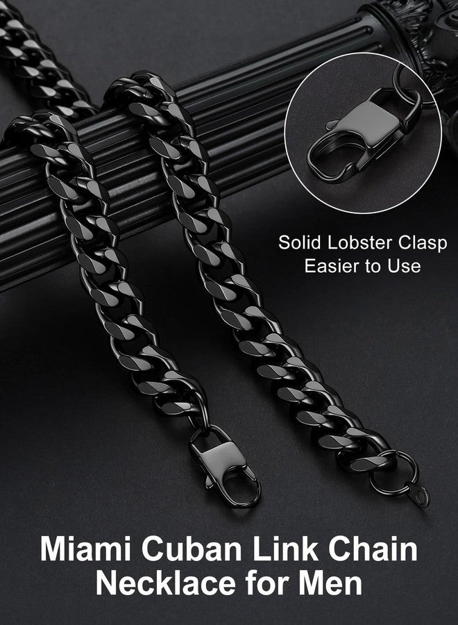 Suplight 3mm/6mm/9mm/12mm Miami Curb Cuban Link Chain for Men Women, 316L Stainless Steel /18K Gold/Black Plated Mens Jewelry Hip Hop Chain 18"/20"/22"/24"/26"/28"/30", - Image 4