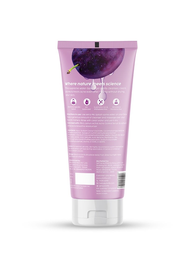 PLIX THE PLANT FIX - 0.5% Salicylic Acid Jamun Face Wash Cleanser for Active Acne Oil Control For Women And Men - 100 ml - Image 1