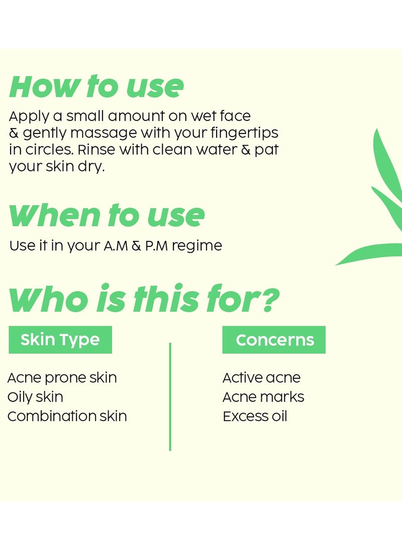 PLIX THE PLANT FIX - 0.5% Salicylic Acid Jamun Face Wash Cleanser for Active Acne Oil Control For Women And Men - 100 ml - Image 1