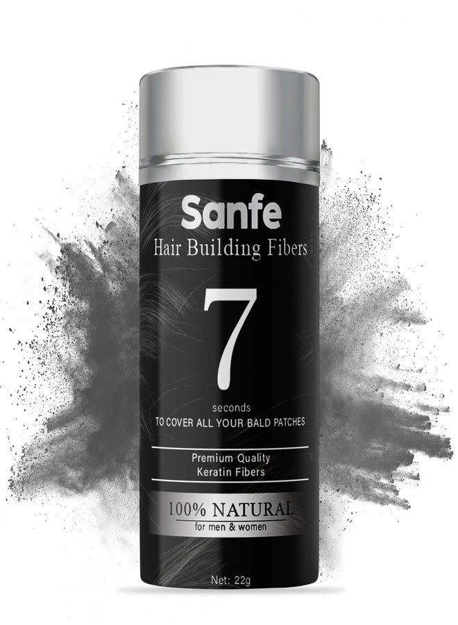 Sanfe Instant Bald Spot Covering Fibers (22g) | For Fine and Thinning Hair for an Instantly Thicker & Fuller Look - Best Value & Superior Formula | Black - Image 1