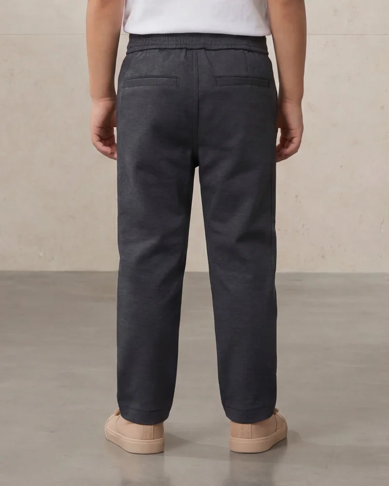 Redtag Boys Charcoal Dobby Knitted Trousers