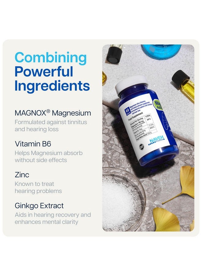 MAGNOX MAGNOX® AudioGuard Magnesium Supplement for Tinnitus Treatment | Tinnitus Relief for Ringing Ears | Natural Magnesium Complex | Dead Sea Minerals | High Absorption Magnesium | 60 Capsules  - Image 5