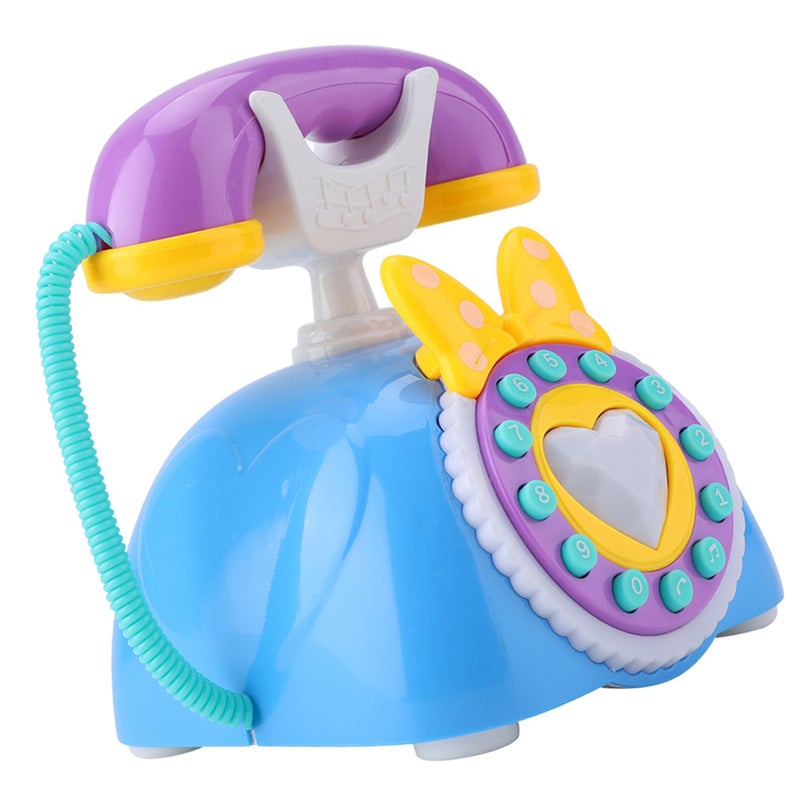 Bilingual Musical Telephone Baby Children Educational Development Pretend Play Toy Gift (Blue) - Image 4