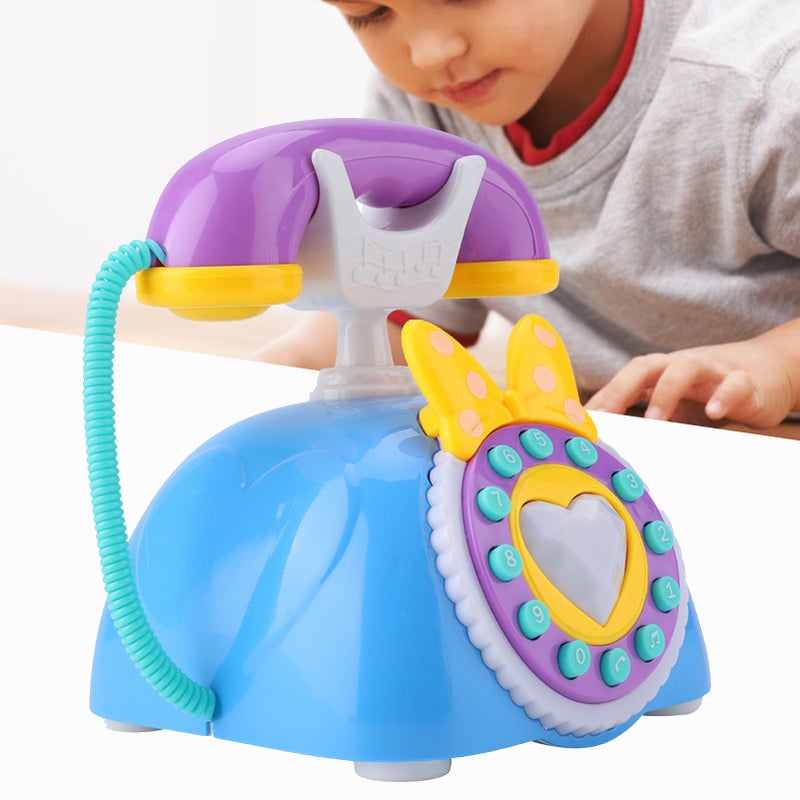 Bilingual Musical Telephone Baby Children Educational Development Pretend Play Toy Gift (Blue) - Image 5