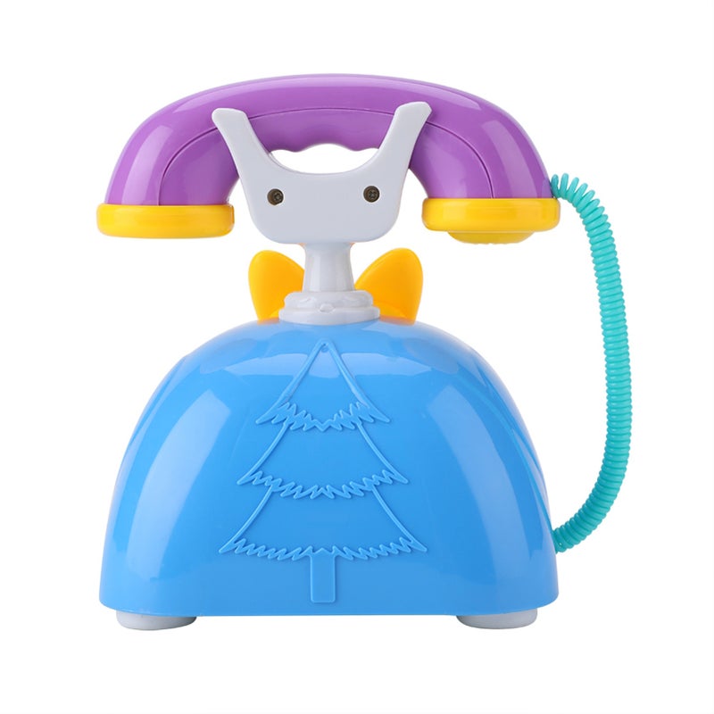 Bilingual Musical Telephone Baby Children Educational Development Pretend Play Toy Gift (Blue) - Image 3