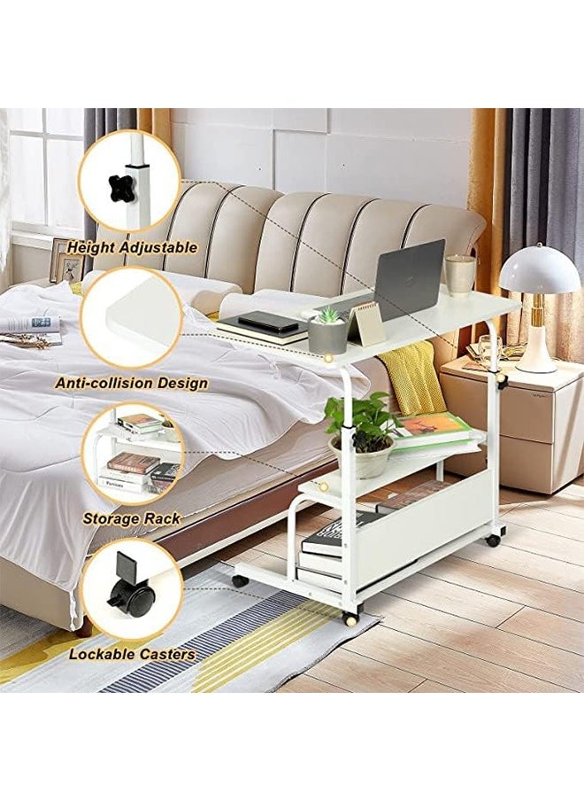 Generic 69-90CM Adjustable Computer Desk for Home Sofa Bed, Removable Office Laptop Table with Wheels  - Image 4