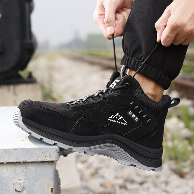 Anti-Static Shoes For Gas Stations, Winter High-Top Men'S Style, No Toe Cap, No Midsole, Comfortable And Wear-Resistant Work Shoes For Long Standing Without Fatigue - Image 5