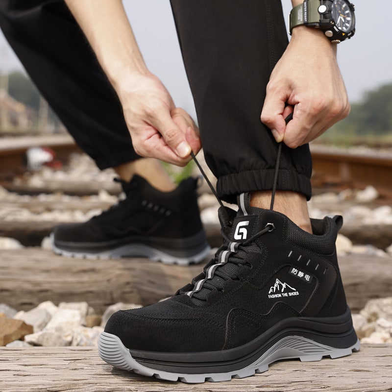 Anti-Static Shoes For Gas Stations, Winter High-Top Men'S Style, No Toe Cap, No Midsole, Comfortable And Wear-Resistant Work Shoes For Long Standing Without Fatigue - Image 4