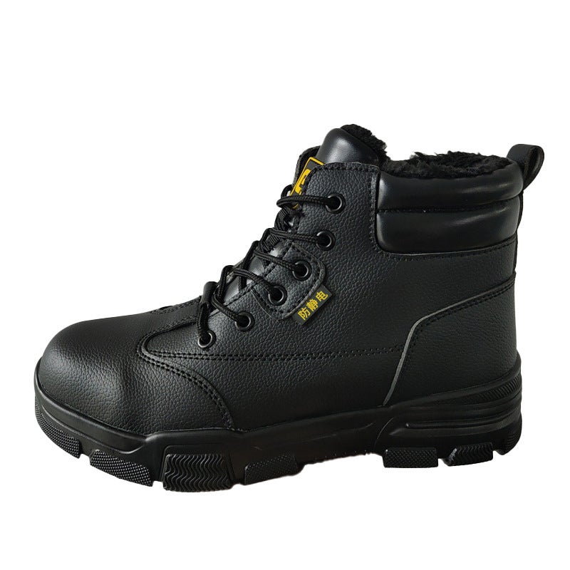Anti-Static Shoes For Gas Stations, Winter High-Top Men'S Style, No Toe Cap, No Midsole, Comfortable And Wear-Resistant Work Shoes For Long Standing Without Fatigue - Image 1