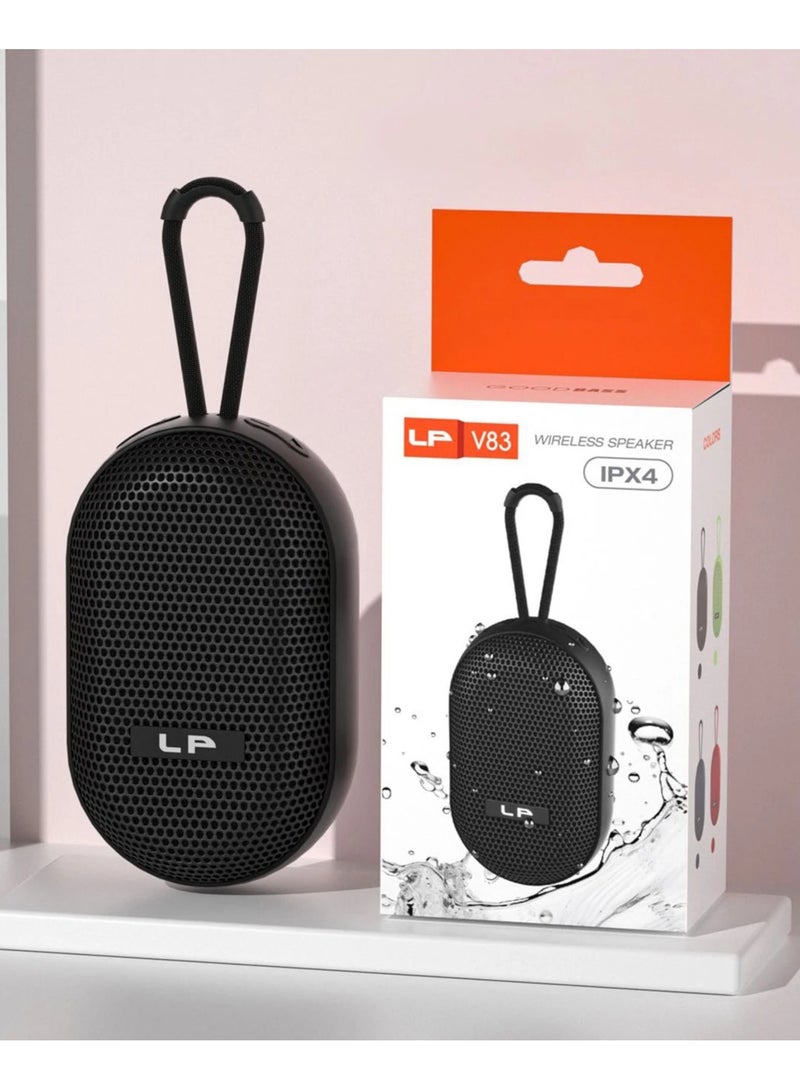 مكبر صوت لاسلكي جديد ومحمول مقاوم للماء LP-V83 IPX4، مزود بمنفذ USB TF وBT وصوت جهير ستيريو مع راديو FM - Image 2