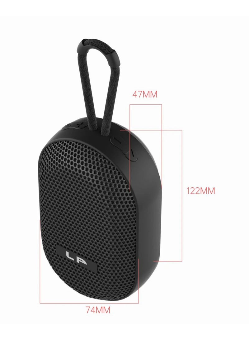 مكبر صوت لاسلكي جديد ومحمول مقاوم للماء LP-V83 IPX4، مزود بمنفذ USB TF وBT وصوت جهير ستيريو مع راديو FM - Image 4