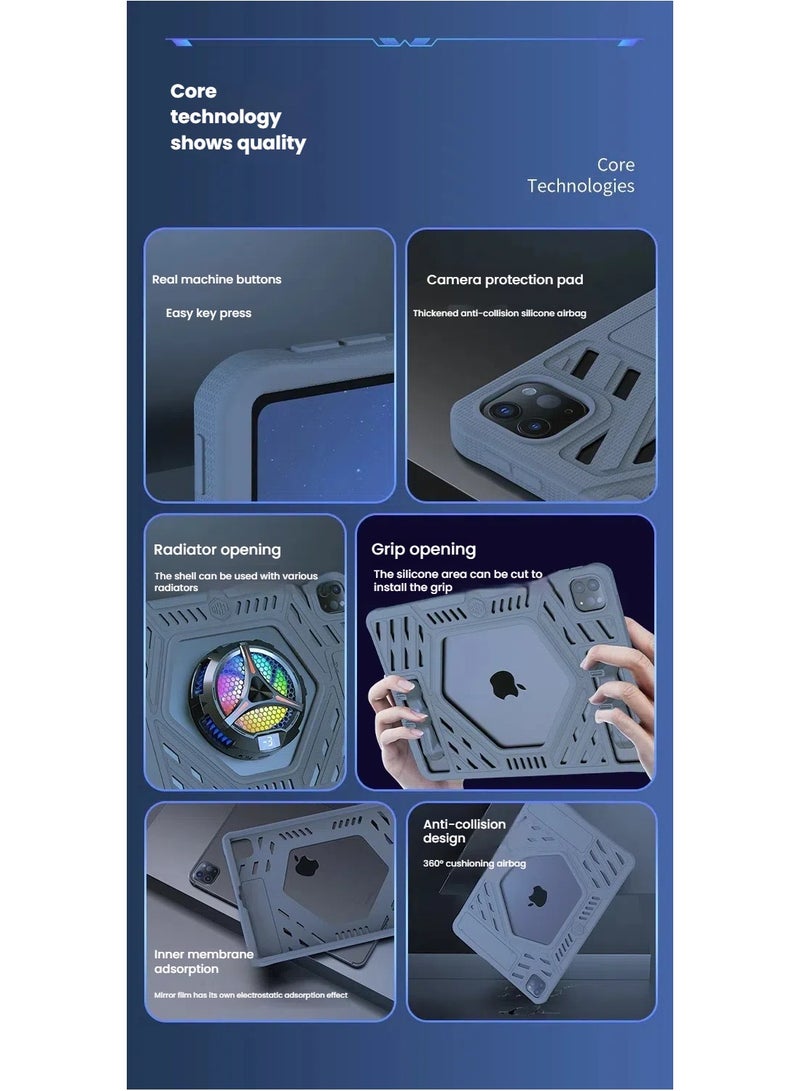 general iPad Pro 2018-2022 Model 11 inch Tablet Silicone Case, Gaming Protective Case, Drop and Scratch Resistant, Thin and Lightweight Design - Image 2