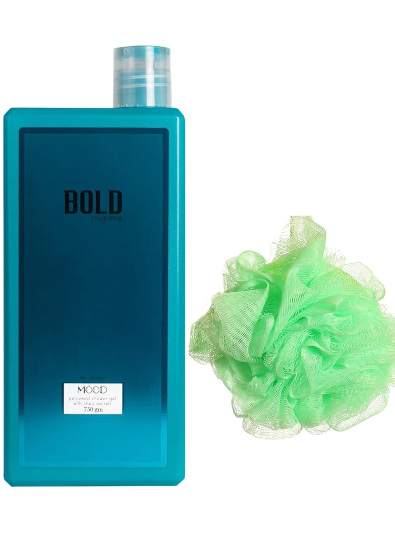 MOOD Mood Bold Shower Gel - 750 Gm + Lofa Multi Color  - Image 1