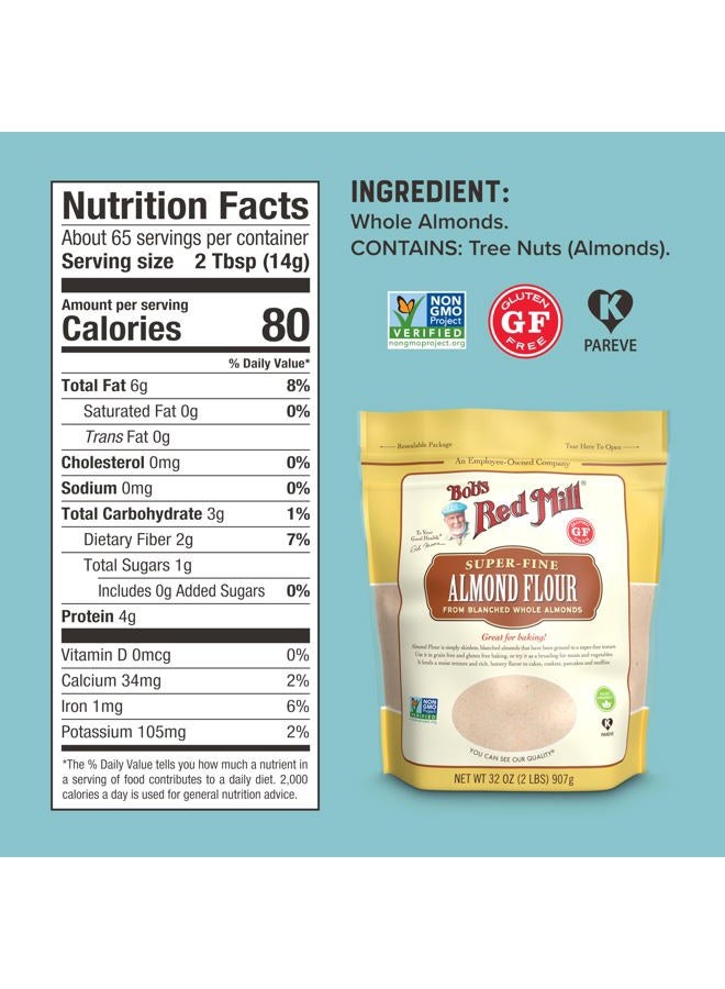 Bob's Red Mill Blanched Almond Flour, Finely Sifted - 2 Pound (Pack of 1) - Non-GMO, Gluten Free, Paleo, Vegan, Keto Friendly - Image 5
