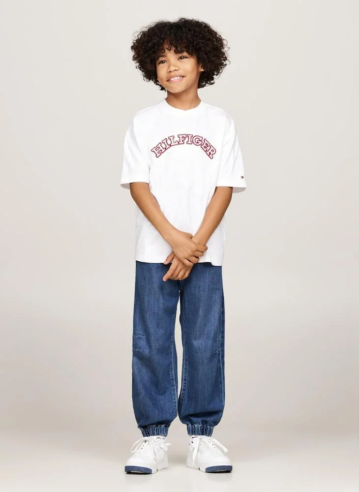 تومي هيلفيغر Youth Logo Crew Neck T-Shirt