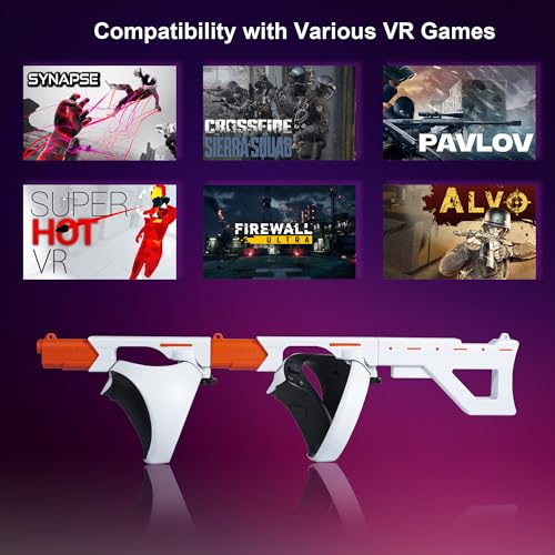 DEVASO Magnetic VR Gun Stock for PSVR2, 3-in-1 Changing VR Handle Accessories for Playstation VR2, Handle Attachment with Shoulder Straps for Enhance FPS Gaming Experience - Image 4