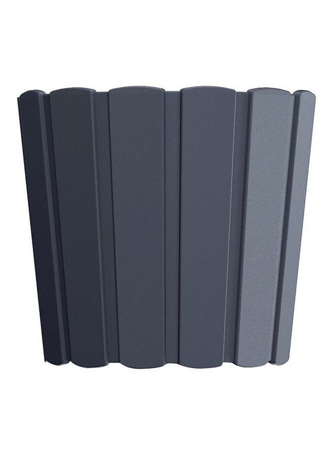 بروسبير بلاست وعاء زهور بتصميم بوردي بيسيك متين من البلاستيك باللون الأنثراسيتي، بسعة 1.4 لتر DDE150-S433