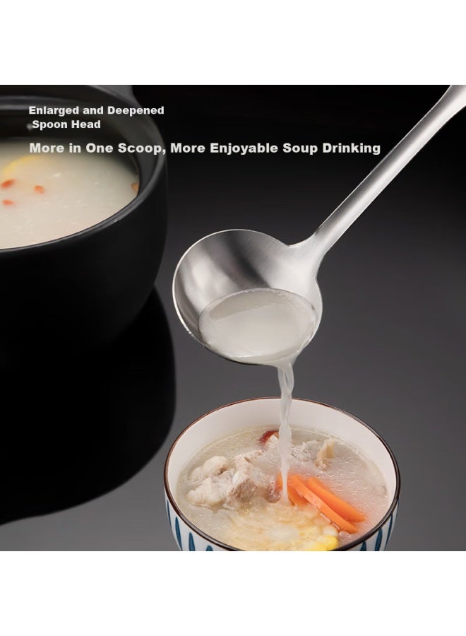 JD.com Jd Jingzao 304 Stainless Steel Soup Ladle And Strainer Set Of 2, Extended Thickened Handle Hot Pot Restaurant Special Ladle And Strainer Set  - Image 3