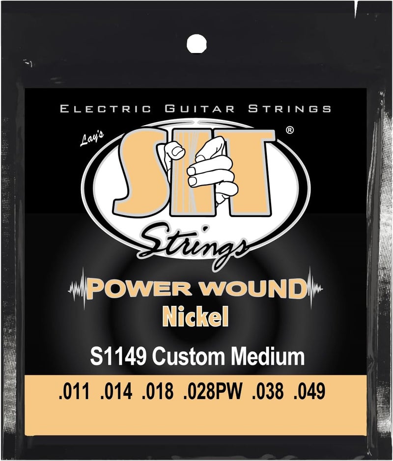 Power Wound Nickel Electric Guitar Strings (S.I.T.), Custom Medium 11-49, S1149