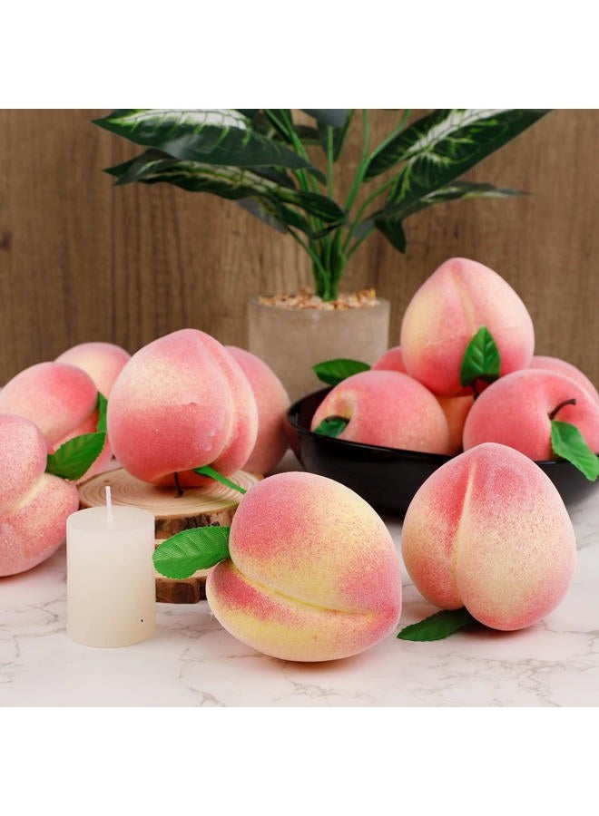 Happy Trees 12pcs Artificial Peach Simulation Fruit for Home Kitchen Table Cabinet Party Décor Photography Props Food - Image 4