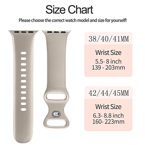 Tobfit Watch Strap Compatible for Apple Watch Series 8 7 6 5 4 3 2 1 SE 45mm 44mm 42mm 41mm 40mm (Watch Not Included), Smartwatch band for Men Women, Strap for iWatch 8 7 6 5 4 3 2 1(38mm Champagne) - Image 4