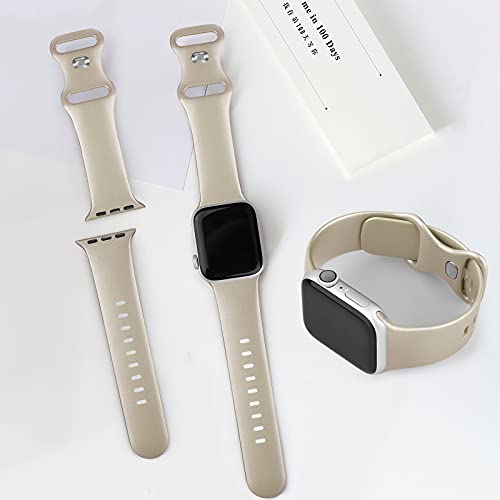 Tobfit Watch Strap Compatible for Apple Watch Series 8 7 6 5 4 3 2 1 SE 45mm 44mm 42mm 41mm 40mm (Watch Not Included), Smartwatch band for Men Women, Strap for iWatch 8 7 6 5 4 3 2 1(38mm Champagne) - Image 3