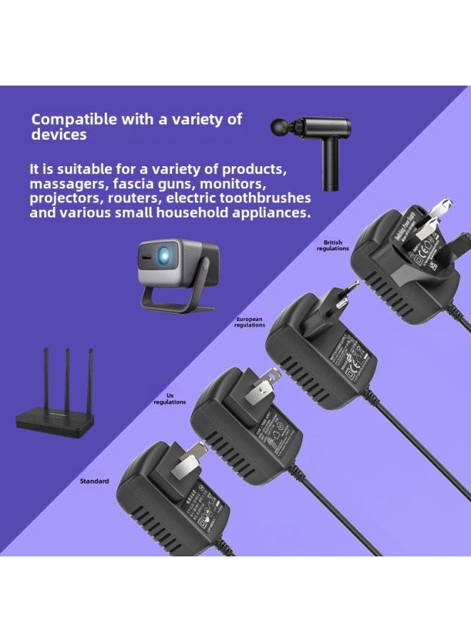 12V1A Power Adapter 3C CQC UL CE Certification Foot Flow Foot Safety Router Wall Type 12W Adapter-Color:Black-Specifications:12v1a-us Certification - Image 4