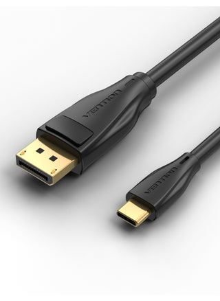 VENTION USB-C to DisplayPort Cable, Thunderbolt Compatible, 8K@60Hz/4K@144Hz UHD, Gold-Plated, Tinned-Copper Conductor, Multiple Shielding, Plug & Play for Monitors and Projectors (USB-C to DP, 1 M) - pzsku/Z86A047EF16FAD6BA7C30Z/45/1748247963/40a4e115-be3d-4bd0-943e-26f2a753c31c