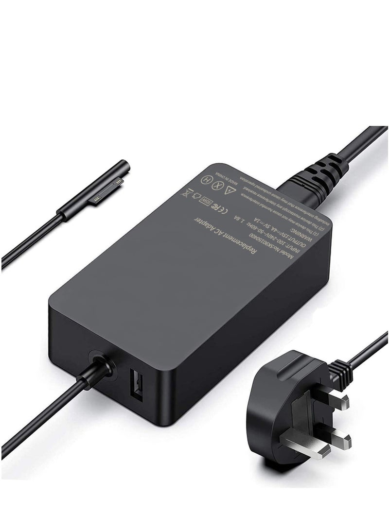 Surface Pro Charger, 65W Surface Pro Charger for Surface Pro 9/8/7/6/5/4/3 - Image 1