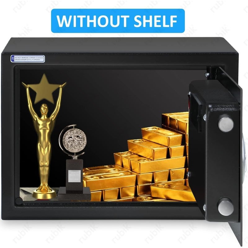 A4 Document Size Safe Box for Home Office with Key and Pin Code Keypad for Cash Documents Jewelry Passports 25x35x25cm - Image 3