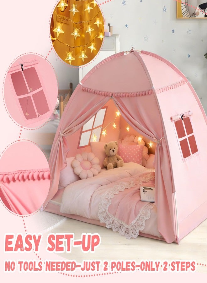Jiangcha Full Size Kids Play Tent, Indoor Privacy Canopy Teepee for Boys & Girls, Portable Dark Room Sleeping Tent for Bedroom Floor Camping - Image 3