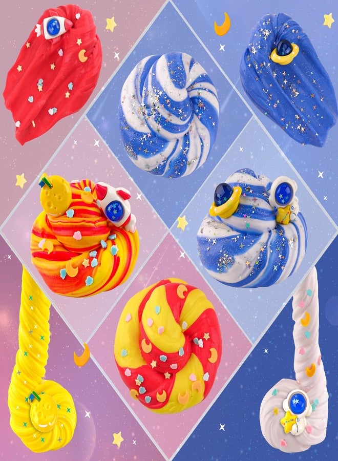 LAWOHO 2 Pack Slimes, Galaxy Slime, Cloud Slime kit for Boys Ages 8-12, Toys for Girls and Boys, for Kids Slime Set Party kit Goodie Bag Stuffers, 4 5 6 7 8 9 10 Year Old Girl Boy Birthday Gift Cute Stuff - Image 2