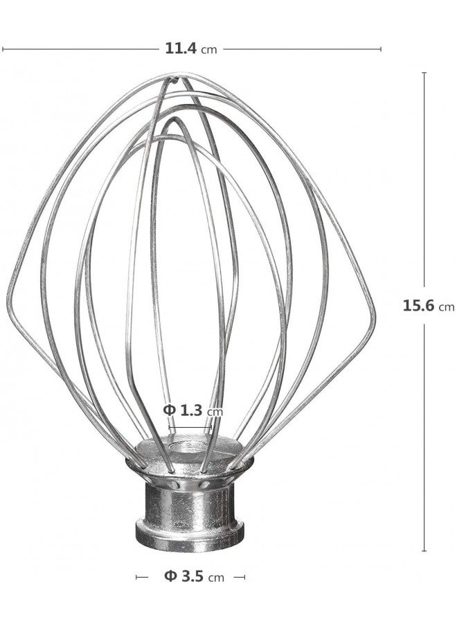 KITCHPOWER K45WW Wire Whip Attachment for Tilt-Head Stand Mixer Stainless Steel Egg Cream Stirrer, Flour Cake Balloon Whisk - Image 2