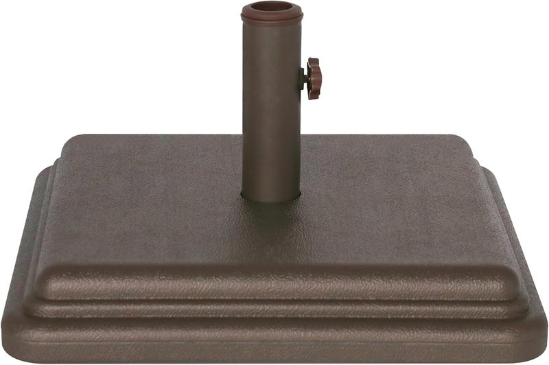 US Weight 40 Pound Umbrella Base - Weighted Umbrella base For Use With Patio Table – Heavy Duty Base- 4” Stem Accommodates 1”-1.5” Pole Sizes - Bronze - Image 1