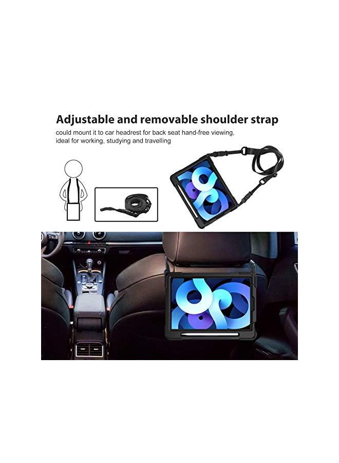 Procases Ipad Air 4 Rugged Case 10.9 Inch 2020 Ipad Air 4Th Generation Case, Heavy Duty Shockproof Rotating Kickstand Protective Cover For 2020 Ipad Air 10.9" 4Th Gen A2316 A2324 A2325 A2072 -Black - Image 4