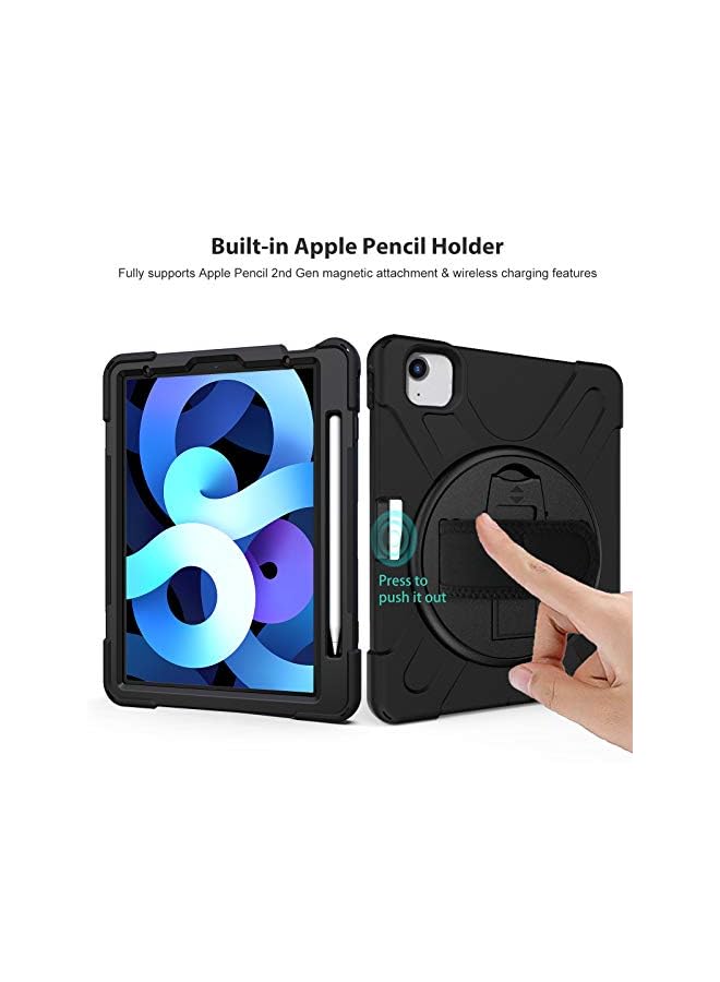 Procases Ipad Air 4 Rugged Case 10.9 Inch 2020 Ipad Air 4Th Generation Case, Heavy Duty Shockproof Rotating Kickstand Protective Cover For 2020 Ipad Air 10.9" 4Th Gen A2316 A2324 A2325 A2072 -Black - Image 3