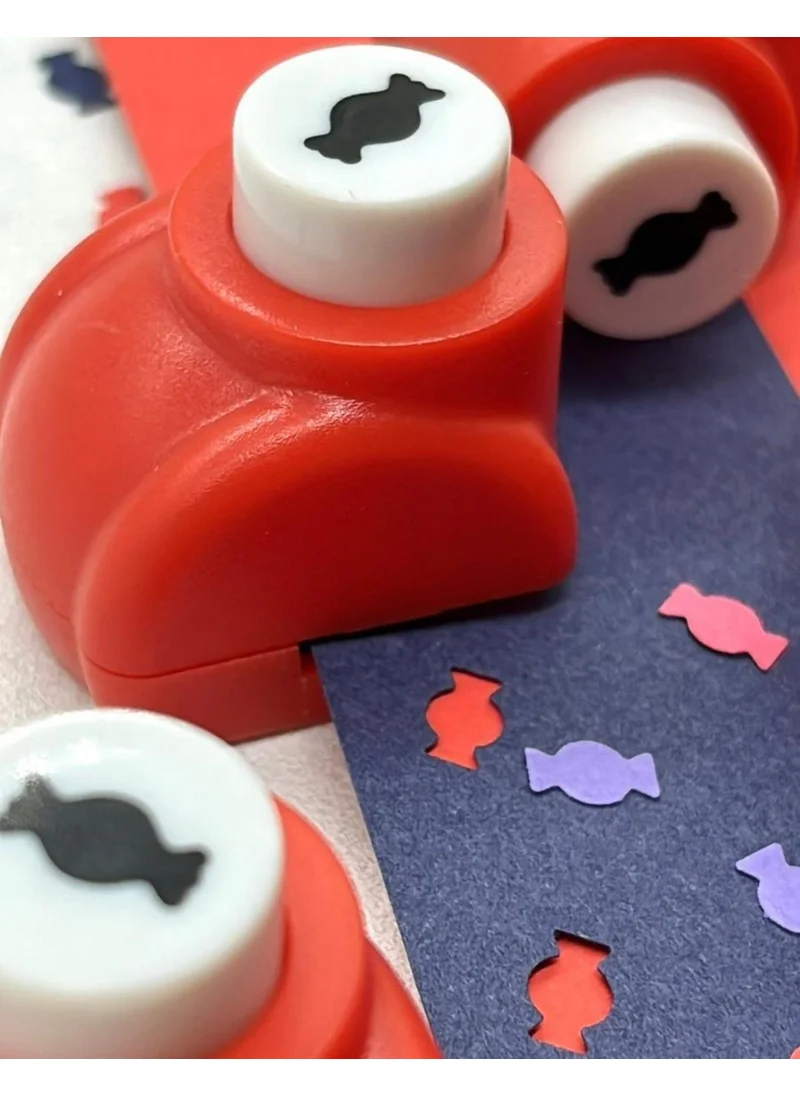 Kağıt Gemi Dükkan Candy Patterned Red Mini Hole Punch