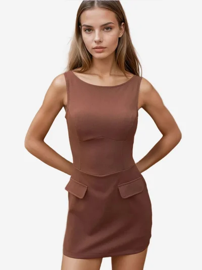 HICCUP Fitted Mini Dress with Shorts