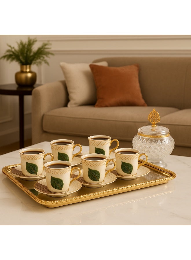 Dania Turkish coffee cup set made of porcelain with a modern and beautiful design - Image 1